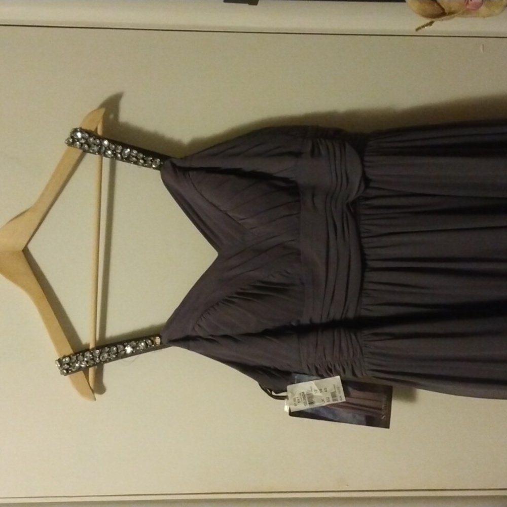 NWT Vintage Alfred Angelo Grey Sequined Dress